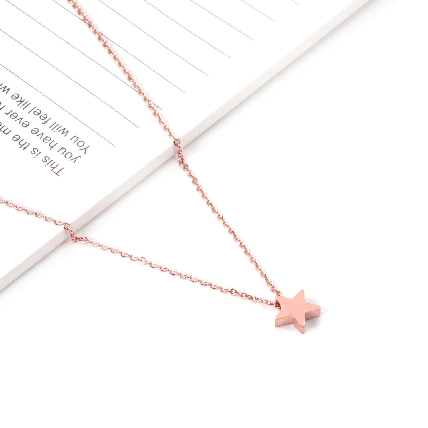 Glanzende ster hanger ketting