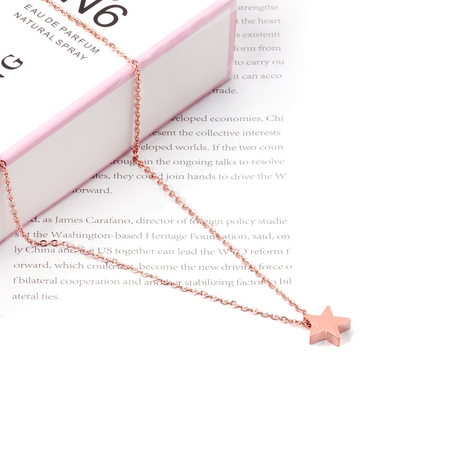 Glanzende ster hanger ketting