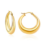 Boucles d'oreilles à tige rondes minimalistes de grande taille 