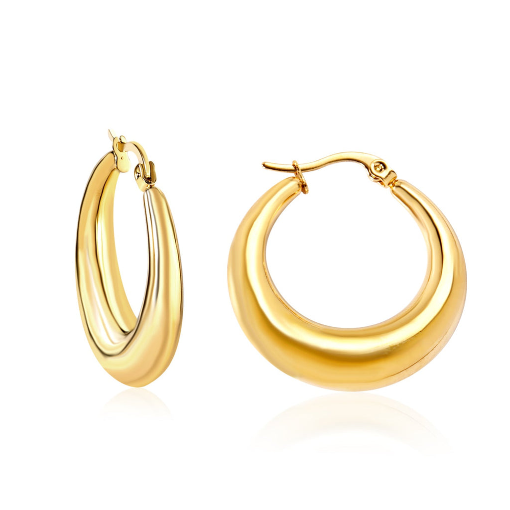 Boucles d'oreilles à tige rondes minimalistes de grande taille 