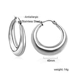 Boucles d'oreilles à tige rondes minimalistes de grande taille 