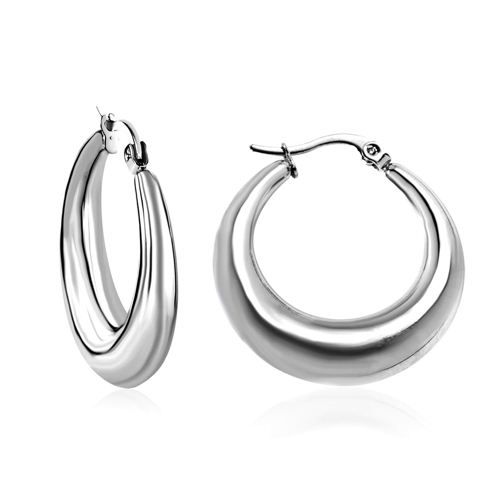 Boucles d'oreilles à tige rondes minimalistes de grande taille 