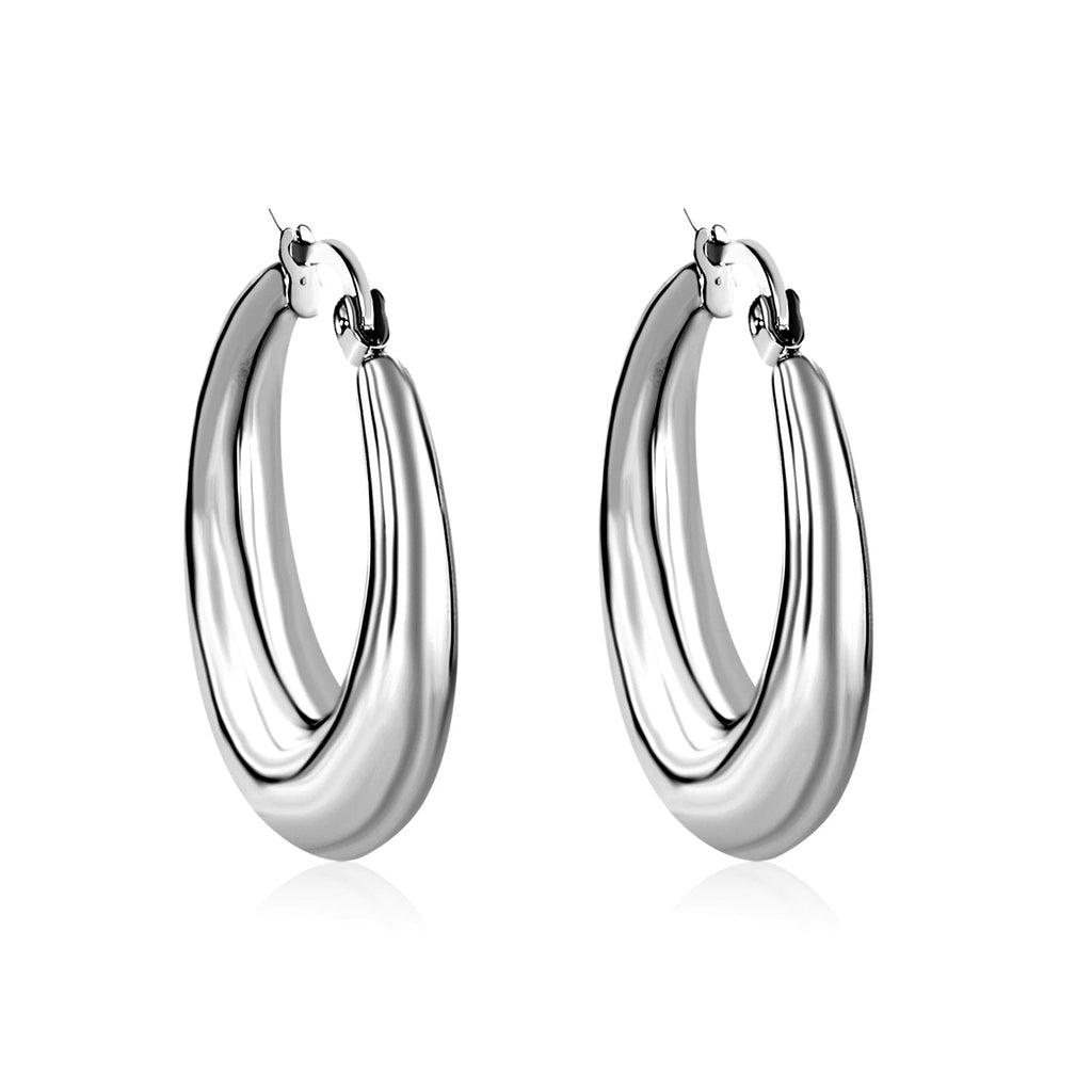 Boucles d'oreilles à tige rondes minimalistes de grande taille 