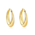 Boucles d'oreilles à tige rondes minimalistes de grande taille 