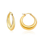 Boucles d'oreilles à tige rondes minimalistes de grande taille 