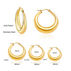 Boucles d'oreilles à tige rondes minimalistes de grande taille 