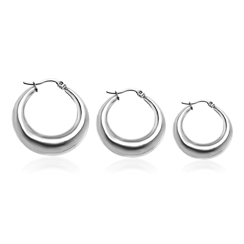 Boucles d'oreilles à tige rondes minimalistes de grande taille 