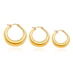 Boucles d'oreilles à tige rondes minimalistes de grande taille 