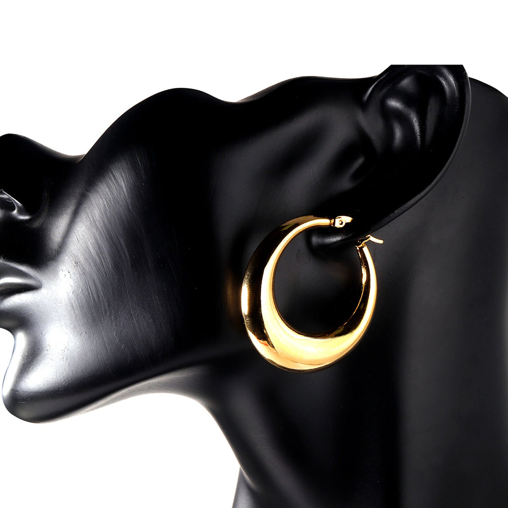 Boucles d'oreilles à tige rondes minimalistes de grande taille 