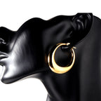 Boucles d'oreilles à tige rondes minimalistes de grande taille 