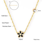 Vijfdelige bloemendiamanten hangerketting