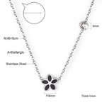 Vijfdelige bloemendiamanten hangerketting