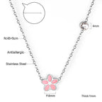 Vijfdelige bloemendiamanten hangerketting