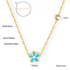 Vijfdelige bloemendiamanten hangerketting