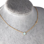 Vijfdelige bloemendiamanten hangerketting