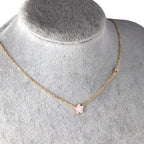 Vijfdelige bloemendiamanten hangerketting