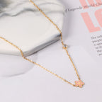 Vijfdelige bloemendiamanten hangerketting