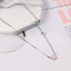 Vijfdelige bloemendiamanten hangerketting