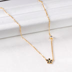 Vijfdelige bloemendiamanten hangerketting