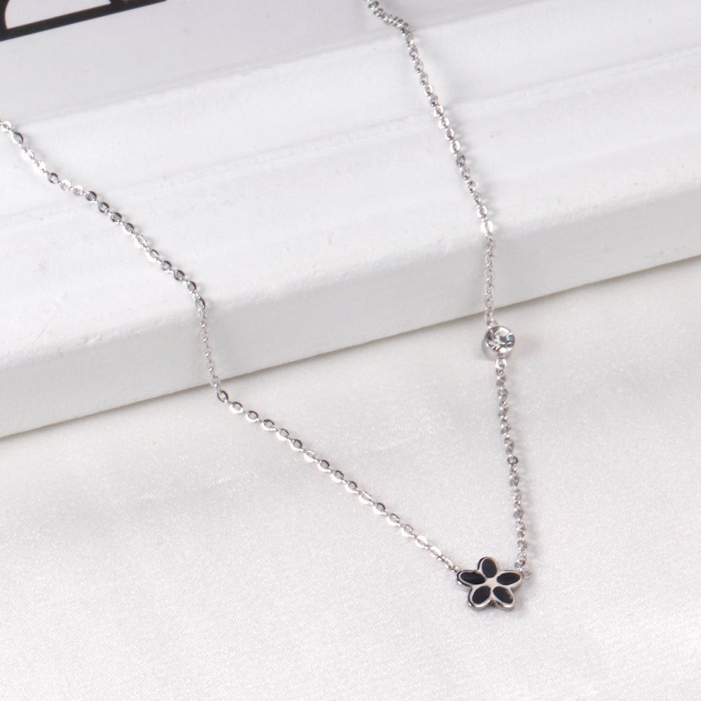 Vijfdelige bloemendiamanten hangerketting