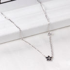 Vijfdelige bloemendiamanten hangerketting