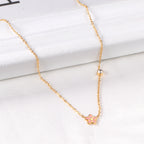 Vijfdelige bloemendiamanten hangerketting