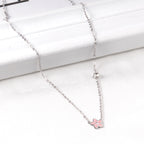 Vijfdelige bloemendiamanten hangerketting