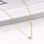 Vijfdelige bloemendiamanten hangerketting