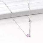 Vijfdelige bloemendiamanten hangerketting