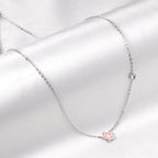 Vijfdelige bloemendiamanten hangerketting