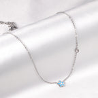 Vijfdelige bloemendiamanten hangerketting