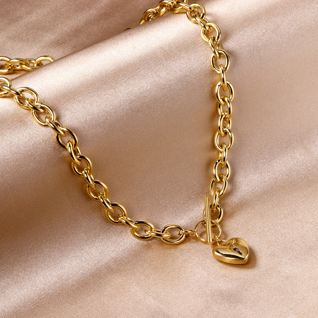 Klassieke hartvormige hanger ketting