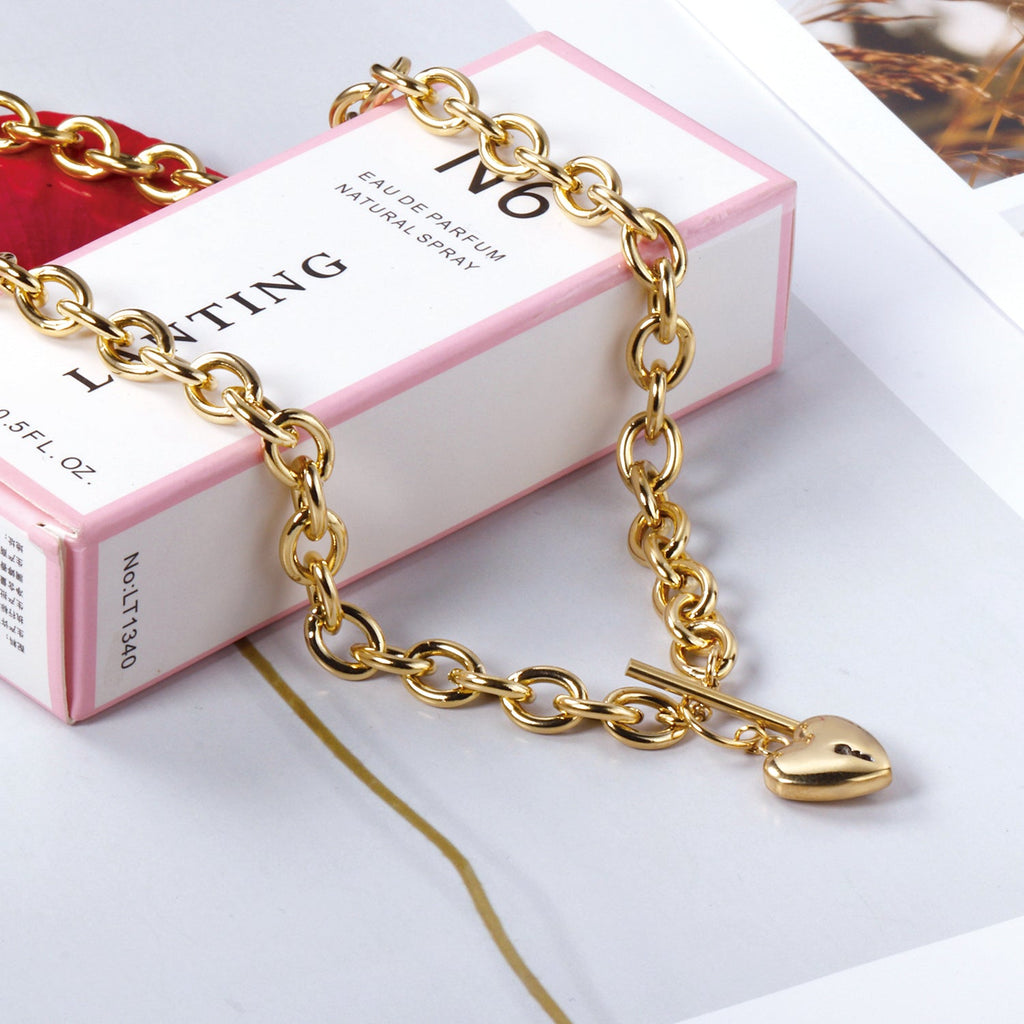 Klassieke hartvormige hanger ketting