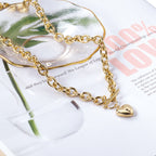 Klassieke hartvormige hanger ketting