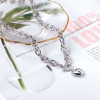 Klassieke hartvormige hanger ketting