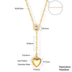 Diamanten hart hanger ketting