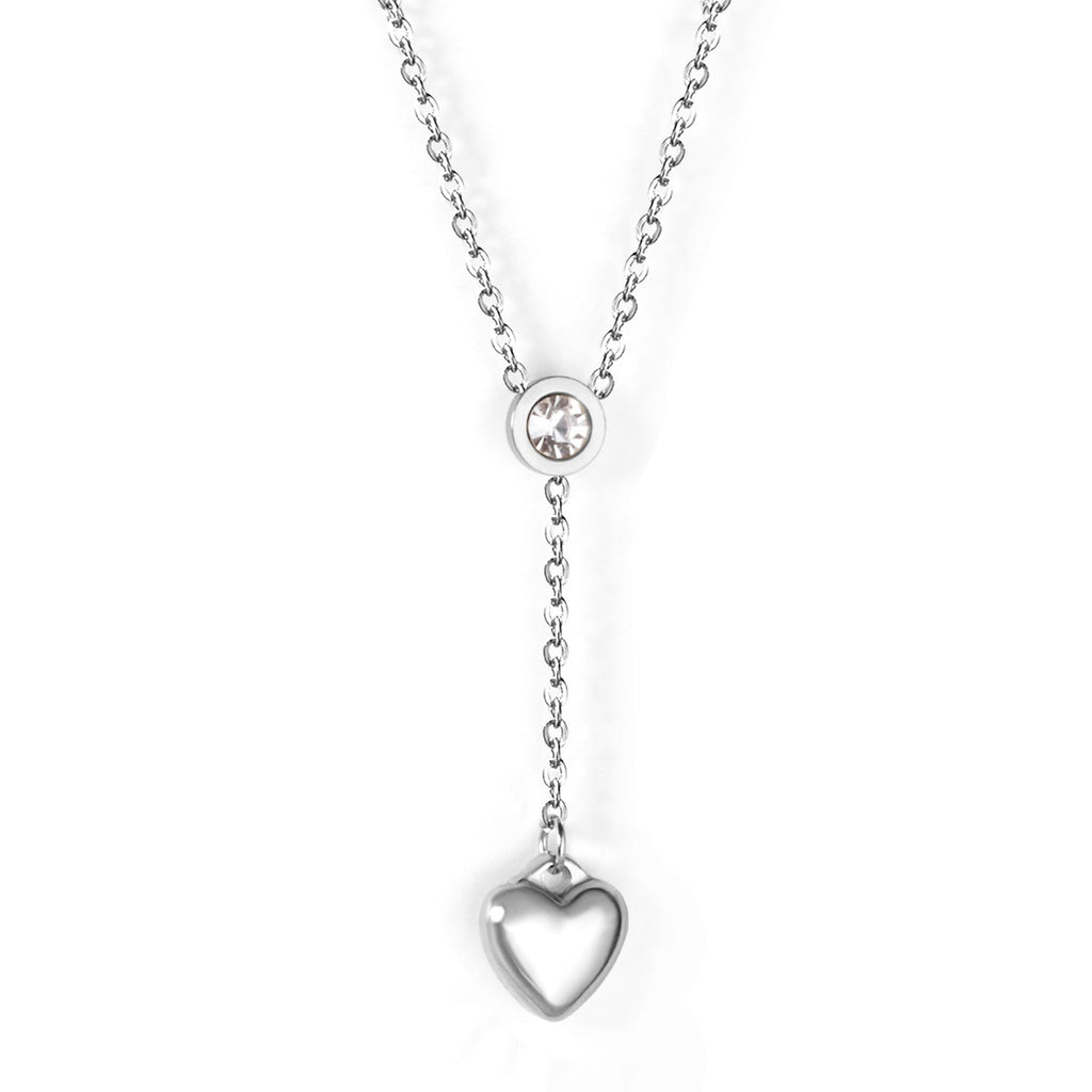 Diamanten hart hanger ketting