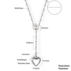 Diamanten hart hanger ketting