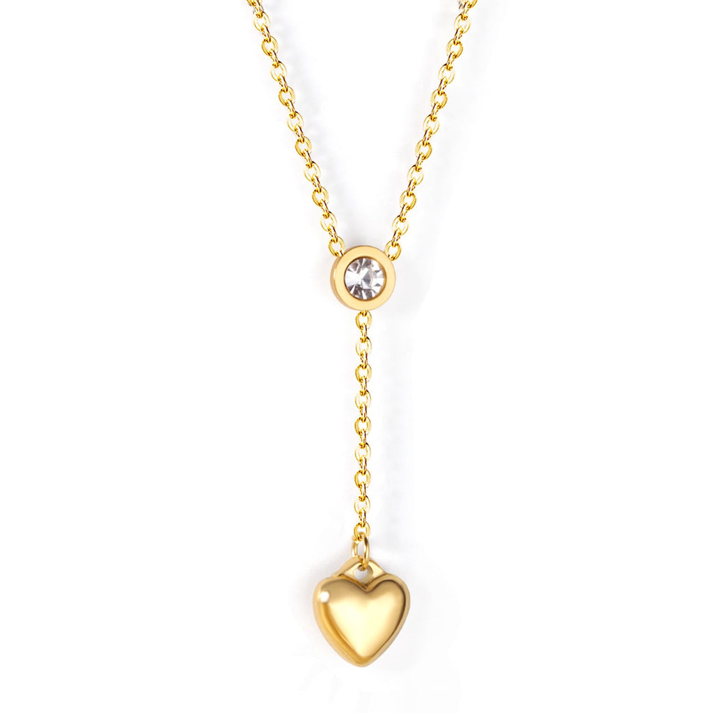 Diamanten hart hanger ketting