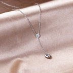 Diamanten hart hanger ketting