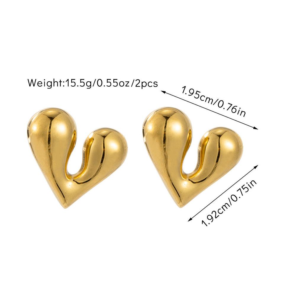 Geometrische goudkleurige holle oorbellen