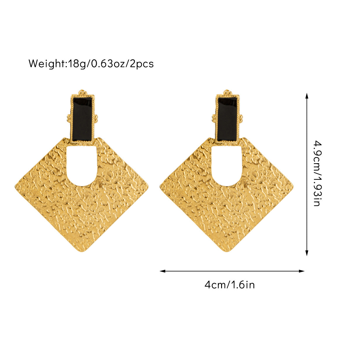 Origineel ontwerp goudkleurige oorbellen