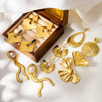 Origineel ontwerp goudkleurige oorbellen