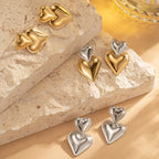 Perzik Hart Oorbellen