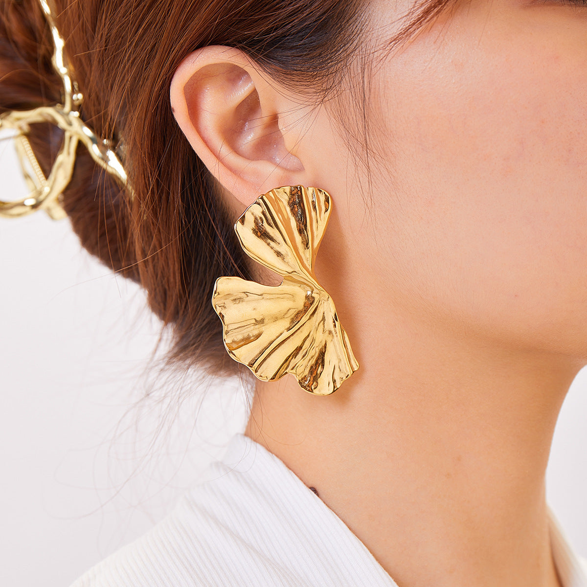 Origineel ontwerp goudkleurige oorbellen