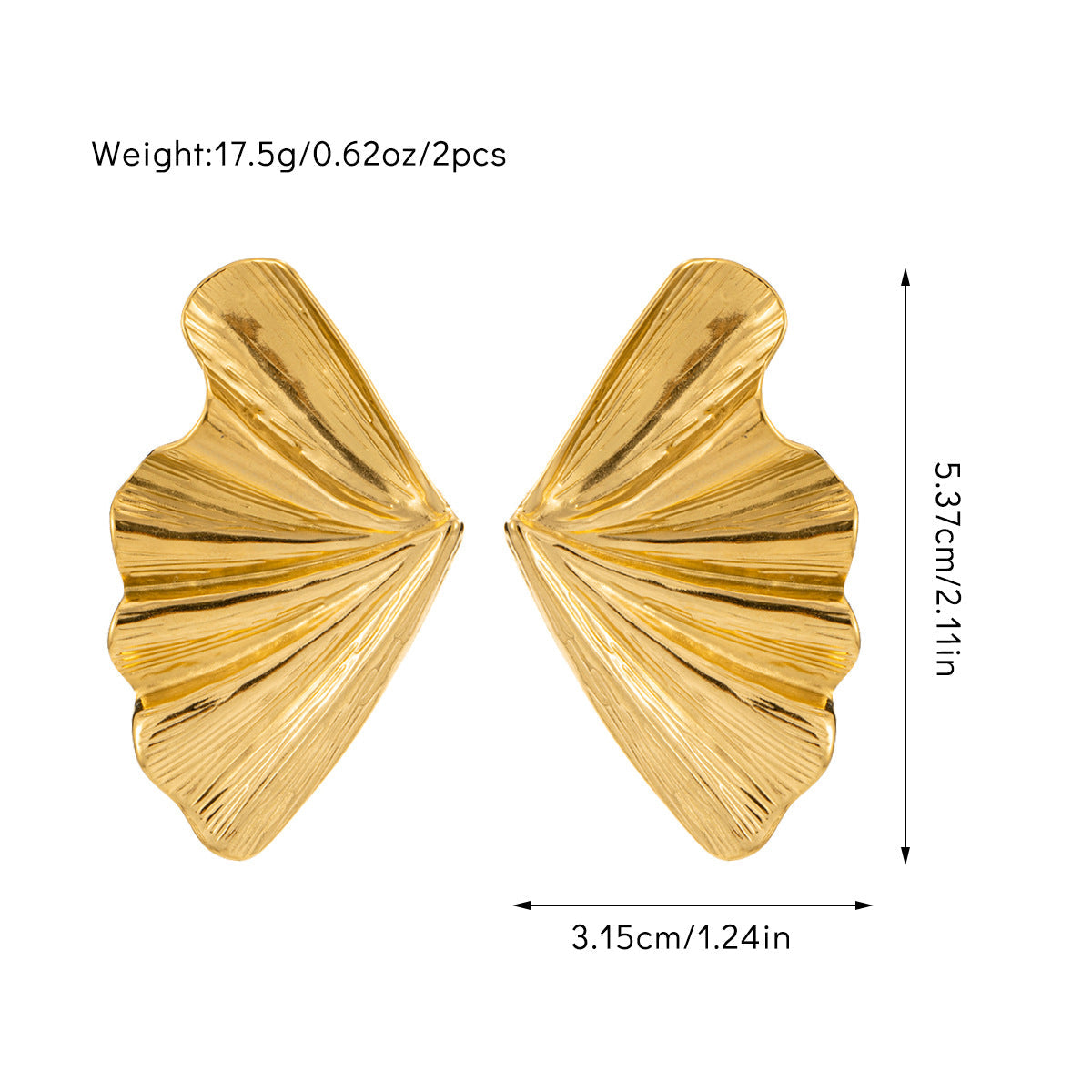Origineel ontwerp goudkleurige oorbellen