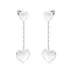 Koreaanse stijl schelp hart oorbellen 