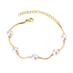 Adjustable Imitation Pearl Bracelet