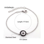 Blue Eye Cubic Zirconia Chain Bracelet
