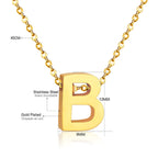 Alphabet letter pendant necklace – real gold PVD stainless steel jewelry